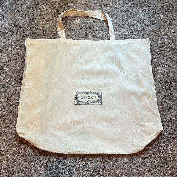Gucci reusable Beige Canvas Tote Dust Bag 28”x22”x10” - Picture 1 of 6